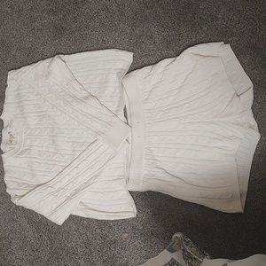 Cable knit sweater set